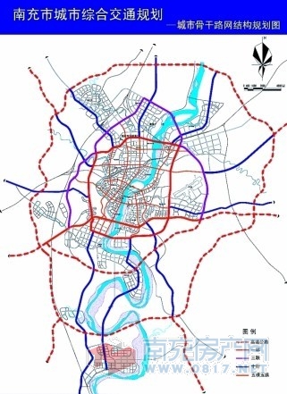 南充市城市2030规划图,南充2025年城市规划图 《南充市城市综合交通规划》勾画出城市路网图