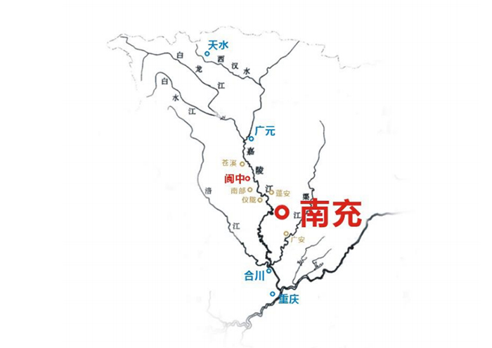 四川省嘉陵江流域地图图片